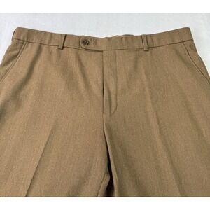 Ballin Dress Pants Mens 36x29 Brown Wool Cashmere Suit Pants Flat Front Soft
